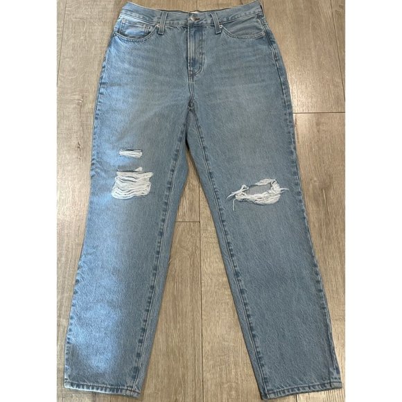 Madewell Women's The Perfect Vintage Jean High- Rise Light Wash Distress Size 29